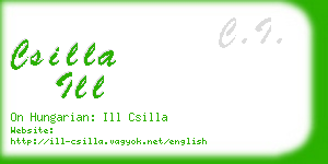 csilla ill business card